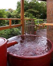 露天風呂つき客室(3室)~アジアン和風~
お部屋の装飾品はちちぶ銘仙を使用してコーディネイト。全室異なる趣で皆様に寛ぎの時をお過ごしいただけます。